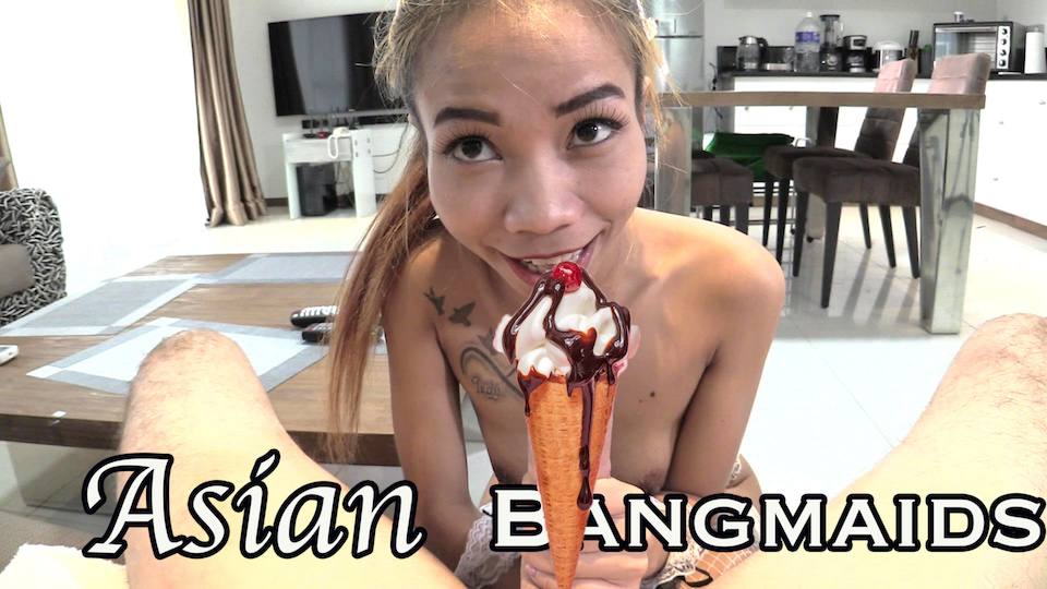 Sexy Slim Filipina Gets Creampied at Job Interview